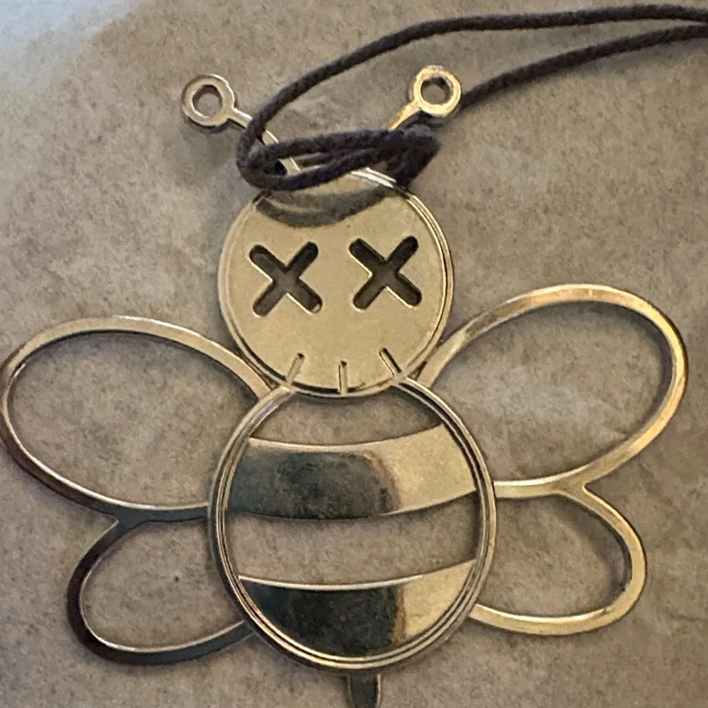 Dior Gold Bee Charm Pendant on Black‎ Cord
